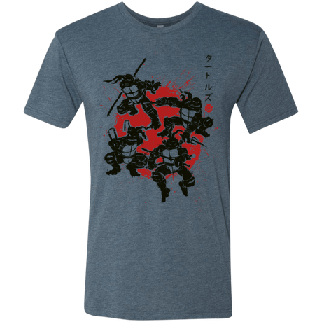 T-Shirts Indigo / S TMNT - Mutant Warriors Men's Triblend T-Shirt