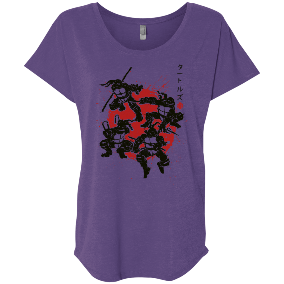 T-Shirts Purple Rush / X-Small TMNT - Mutant Warriors Triblend Dolman Sleeve