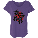 T-Shirts Purple Rush / X-Small TMNT - Mutant Warriors Triblend Dolman Sleeve