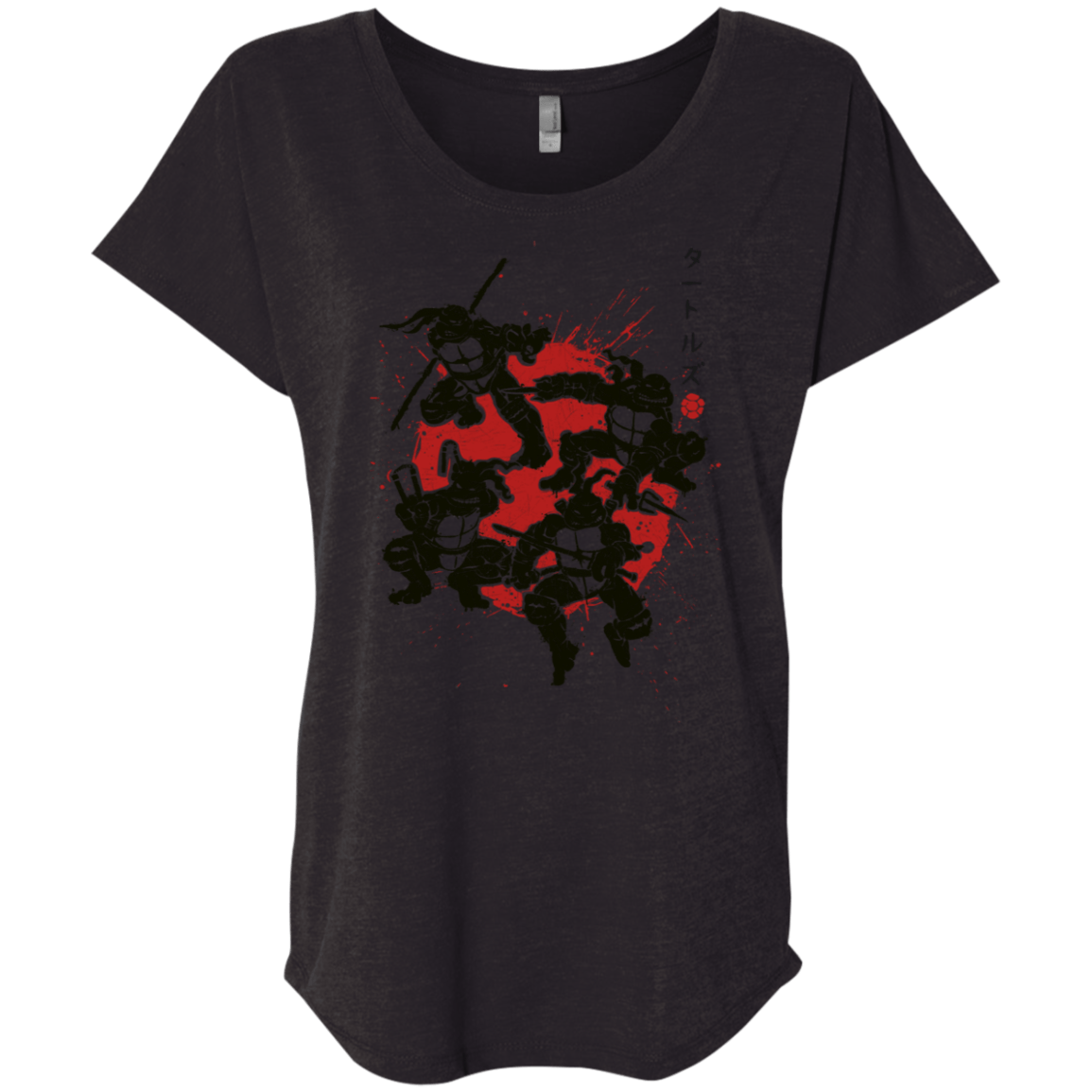 T-Shirts Vintage Black / X-Small TMNT - Mutant Warriors Triblend Dolman Sleeve