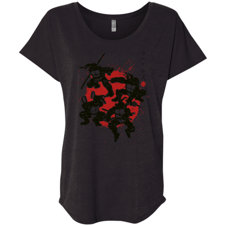 T-Shirts Vintage Black / X-Small TMNT - Mutant Warriors Triblend Dolman Sleeve
