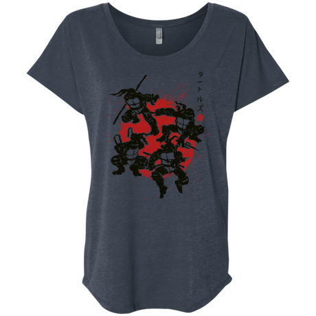 T-Shirts Vintage Navy / X-Small TMNT - Mutant Warriors Triblend Dolman Sleeve