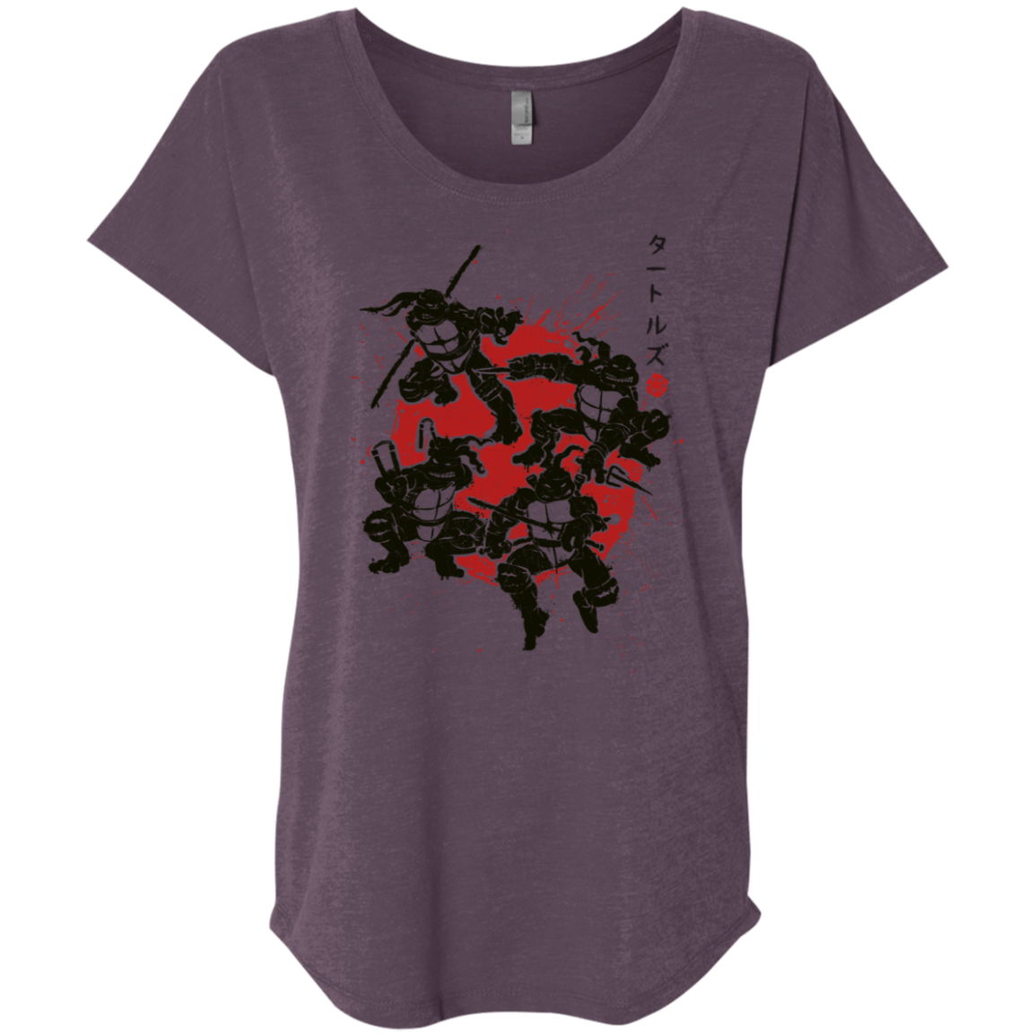 T-Shirts Vintage Purple / X-Small TMNT - Mutant Warriors Triblend Dolman Sleeve