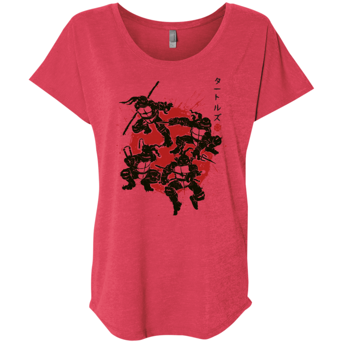 T-Shirts Vintage Red / X-Small TMNT - Mutant Warriors Triblend Dolman Sleeve