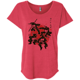 T-Shirts Vintage Red / X-Small TMNT - Mutant Warriors Triblend Dolman Sleeve
