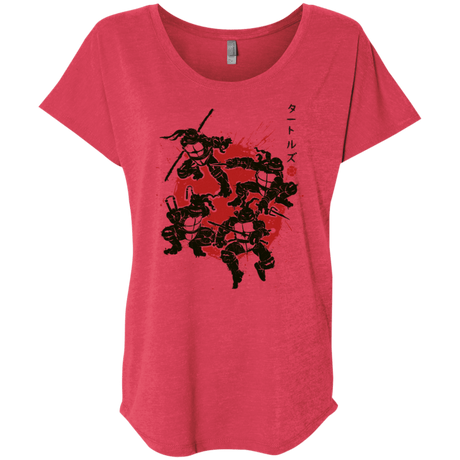 T-Shirts Vintage Red / X-Small TMNT - Mutant Warriors Triblend Dolman Sleeve