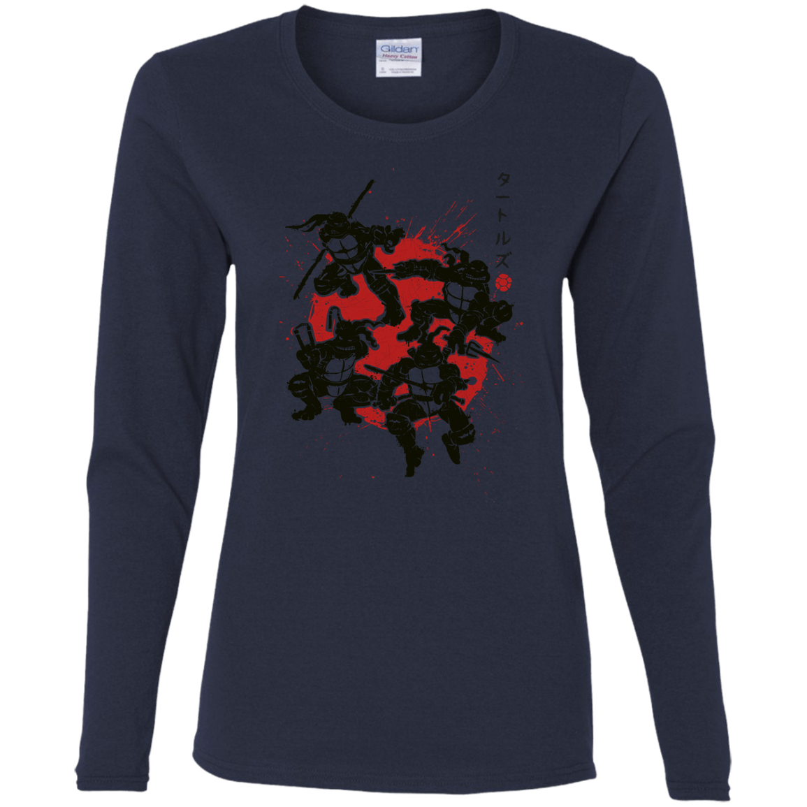 T-Shirts Navy / S TMNT - Mutant Warriors Women's Long Sleeve T-Shirt