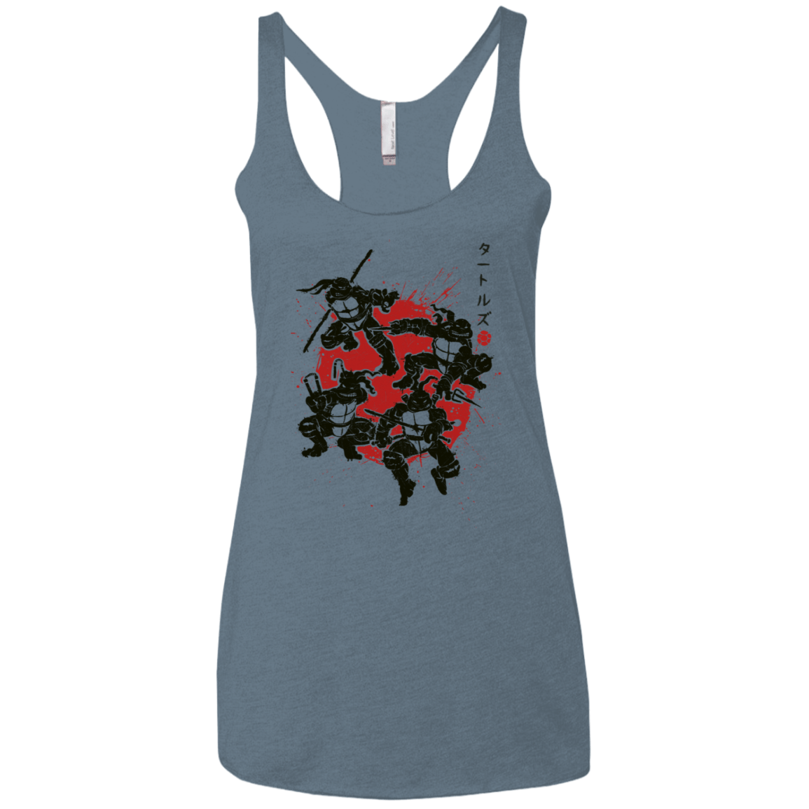 T-Shirts Indigo / X-Small TMNT - Mutant Warriors Women's Triblend Racerback Tank