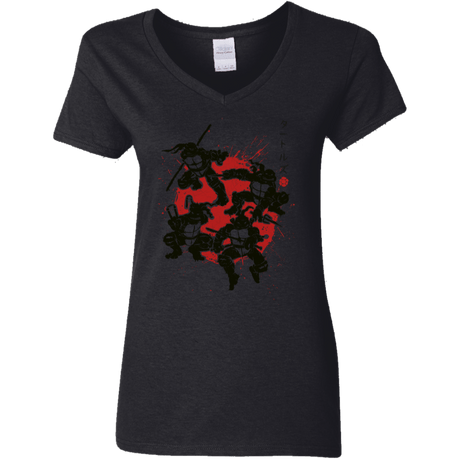 T-Shirts Black / S TMNT - Mutant Warriors Women's V-Neck T-Shirt