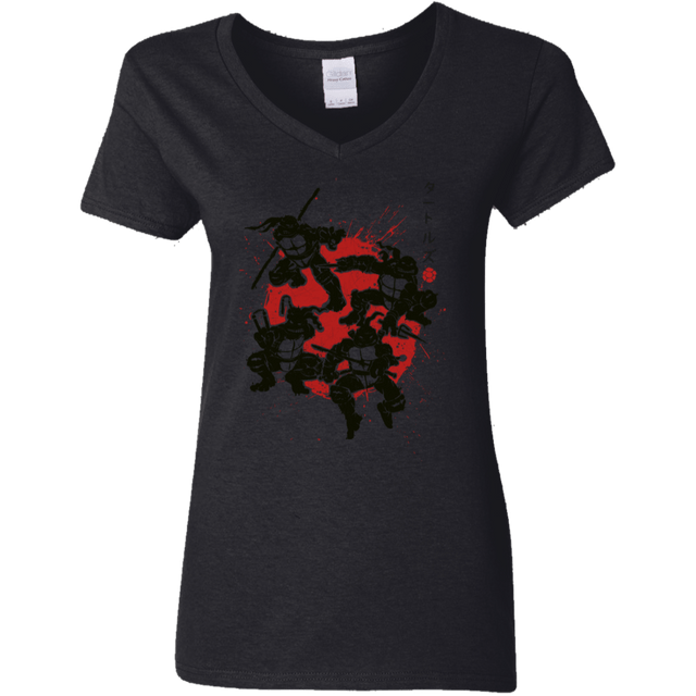 T-Shirts Black / S TMNT - Mutant Warriors Women's V-Neck T-Shirt