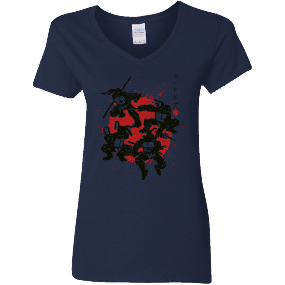 T-Shirts Navy / S TMNT - Mutant Warriors Women's V-Neck T-Shirt