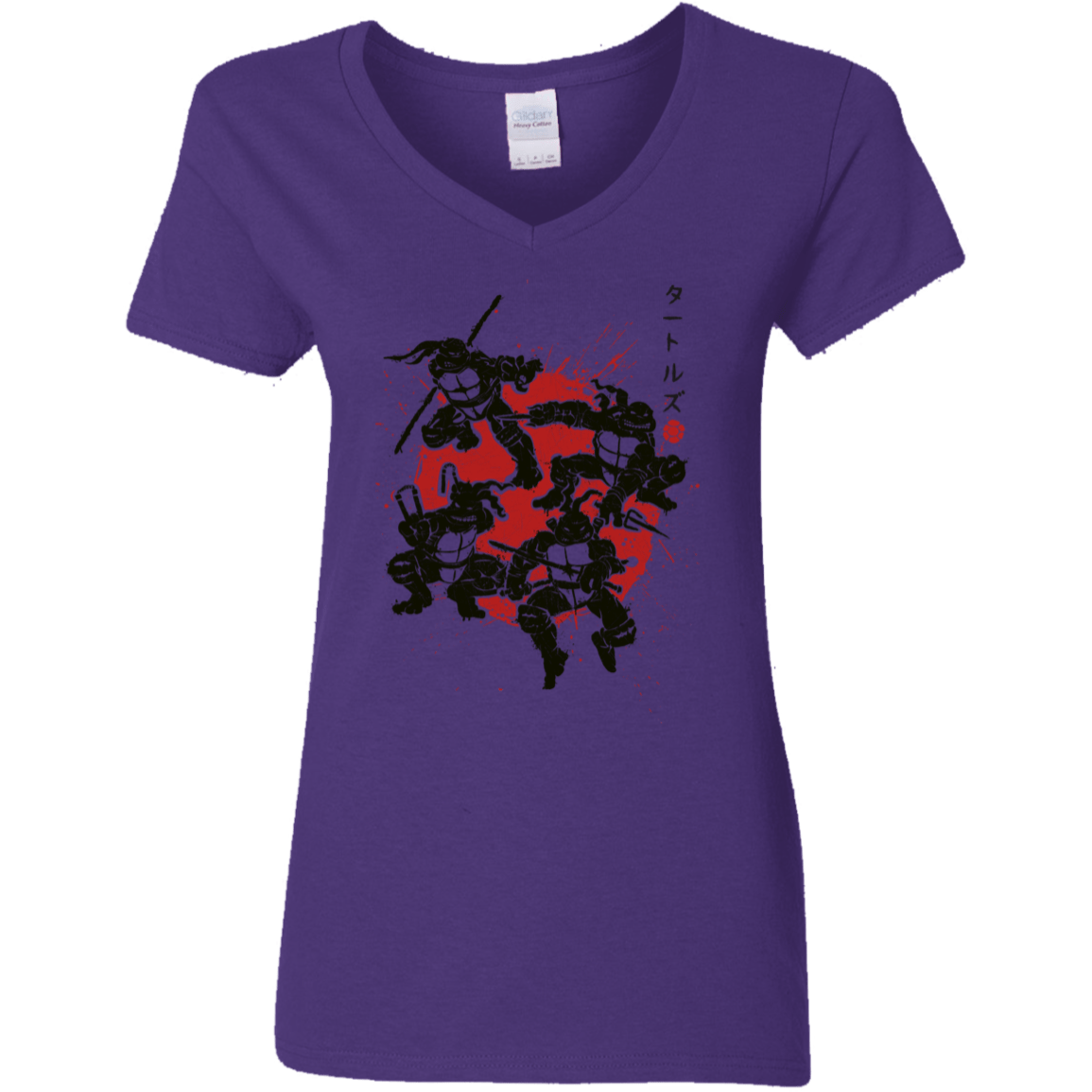 T-Shirts Purple / S TMNT - Mutant Warriors Women's V-Neck T-Shirt