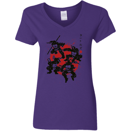 T-Shirts Purple / S TMNT - Mutant Warriors Women's V-Neck T-Shirt