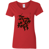 T-Shirts Red / S TMNT - Mutant Warriors Women's V-Neck T-Shirt