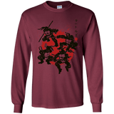 T-Shirts Maroon / YS TMNT - Mutant Warriors Youth Long Sleeve T-Shirt