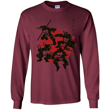 T-Shirts Maroon / YS TMNT - Mutant Warriors Youth Long Sleeve T-Shirt