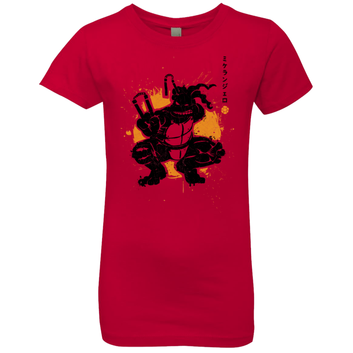 T-Shirts Red / YXS TMNT - Nunchaku Warrior Girls Premium T-Shirt