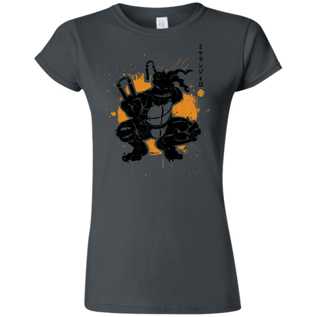 T-Shirts Charcoal / S TMNT - Nunchaku Warrior Junior Slimmer-Fit T-Shirt