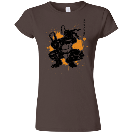 T-Shirts Dark Chocolate / S TMNT - Nunchaku Warrior Junior Slimmer-Fit T-Shirt