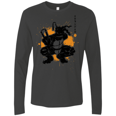 T-Shirts Heavy Metal / S TMNT - Nunchaku Warrior Men's Premium Long Sleeve