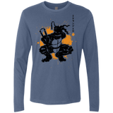 T-Shirts Indigo / S TMNT - Nunchaku Warrior Men's Premium Long Sleeve