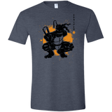 T-Shirts Heather Navy / S TMNT - Nunchaku Warrior Men's Semi-Fitted Softstyle