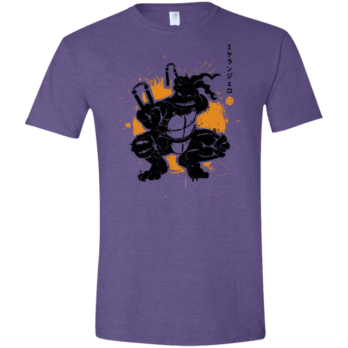 T-Shirts Heather Purple / S TMNT - Nunchaku Warrior Men's Semi-Fitted Softstyle