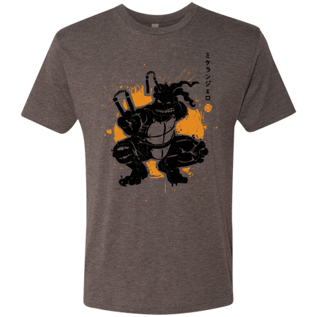 T-Shirts Macchiato / S TMNT - Nunchaku Warrior Men's Triblend T-Shirt