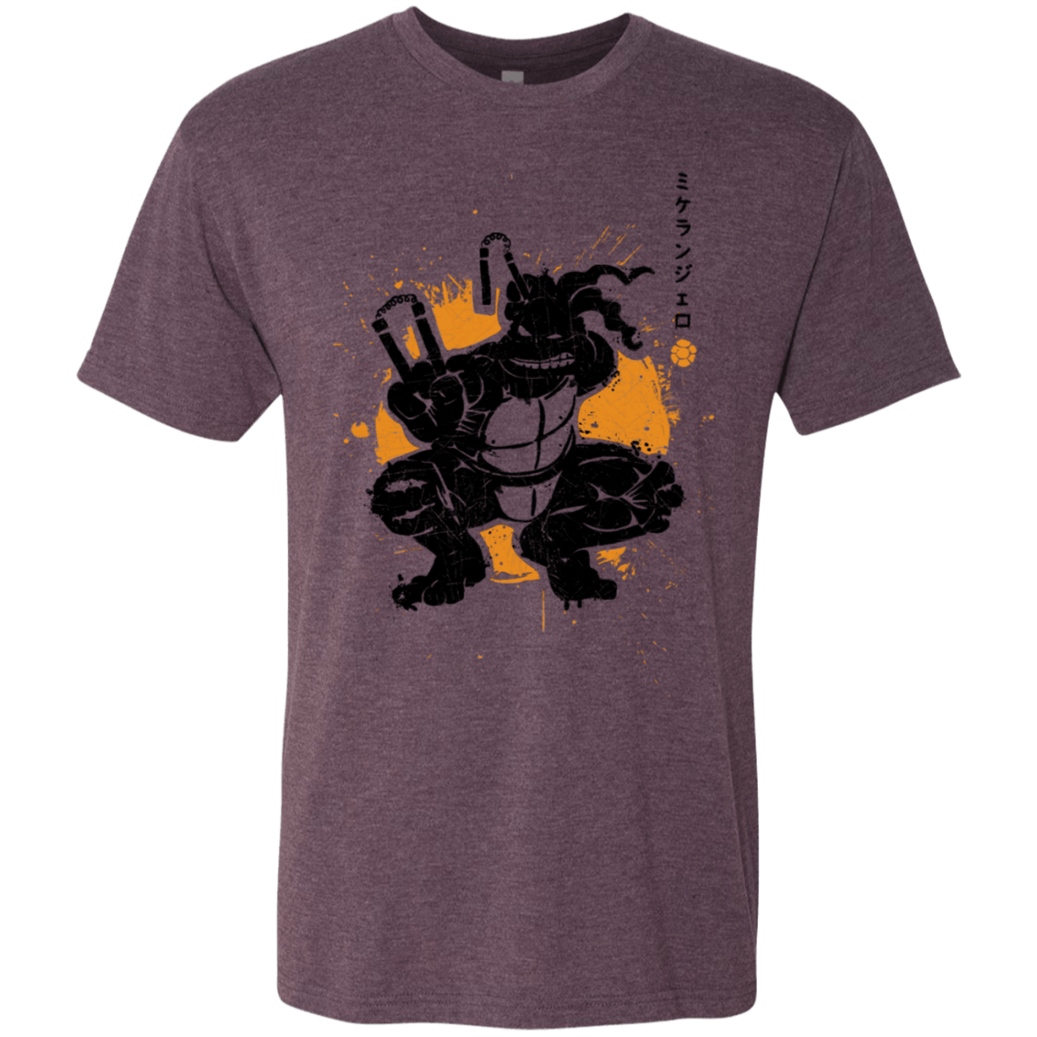 T-Shirts Vintage Purple / S TMNT - Nunchaku Warrior Men's Triblend T-Shirt