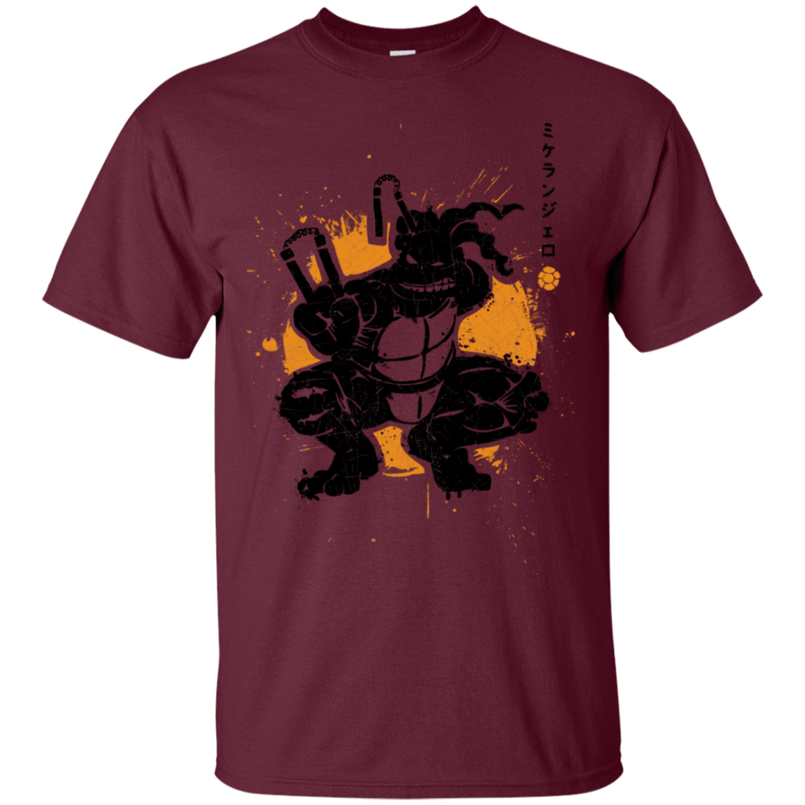 T-Shirts Maroon / S TMNT - Nunchaku Warrior T-Shirt