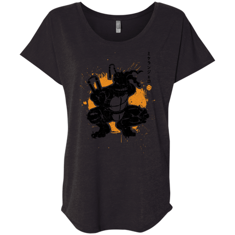 T-Shirts Vintage Black / X-Small TMNT - Nunchaku Warrior Triblend Dolman Sleeve