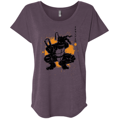T-Shirts Vintage Purple / X-Small TMNT - Nunchaku Warrior Triblend Dolman Sleeve
