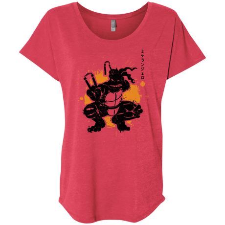 T-Shirts Vintage Red / X-Small TMNT - Nunchaku Warrior Triblend Dolman Sleeve