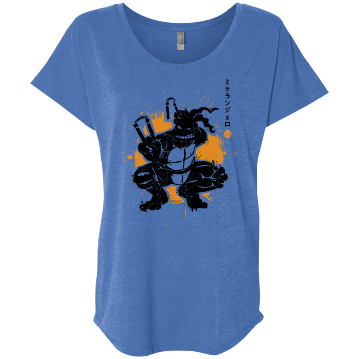 T-Shirts Vintage Royal / X-Small TMNT - Nunchaku Warrior Triblend Dolman Sleeve