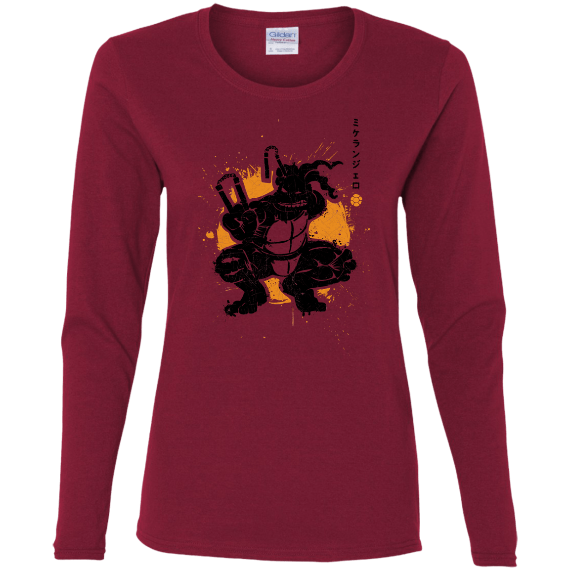 T-Shirts Cardinal / S TMNT - Nunchaku Warrior Women's Long Sleeve T-Shirt