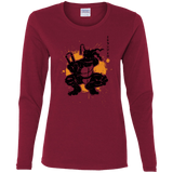 T-Shirts Cardinal / S TMNT - Nunchaku Warrior Women's Long Sleeve T-Shirt