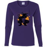 T-Shirts Purple / S TMNT - Nunchaku Warrior Women's Long Sleeve T-Shirt