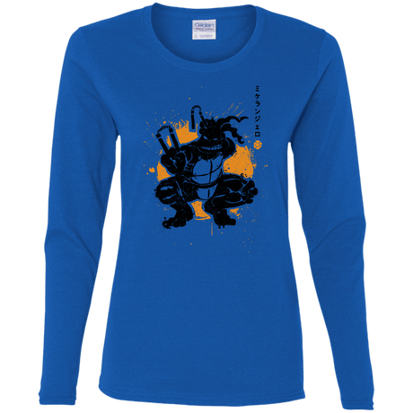 T-Shirts Royal / S TMNT - Nunchaku Warrior Women's Long Sleeve T-Shirt