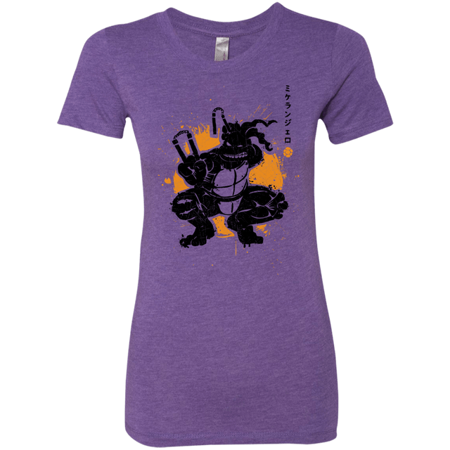 T-Shirts Purple Rush / S TMNT - Nunchaku Warrior Women's Triblend T-Shirt