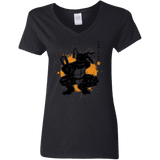 T-Shirts Black / S TMNT - Nunchaku Warrior Women's V-Neck T-Shirt