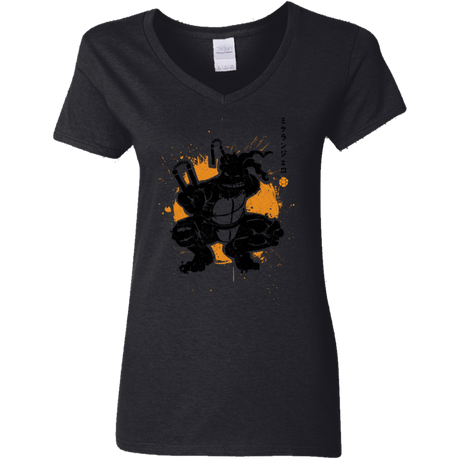 T-Shirts Black / S TMNT - Nunchaku Warrior Women's V-Neck T-Shirt