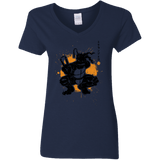 T-Shirts Navy / S TMNT - Nunchaku Warrior Women's V-Neck T-Shirt