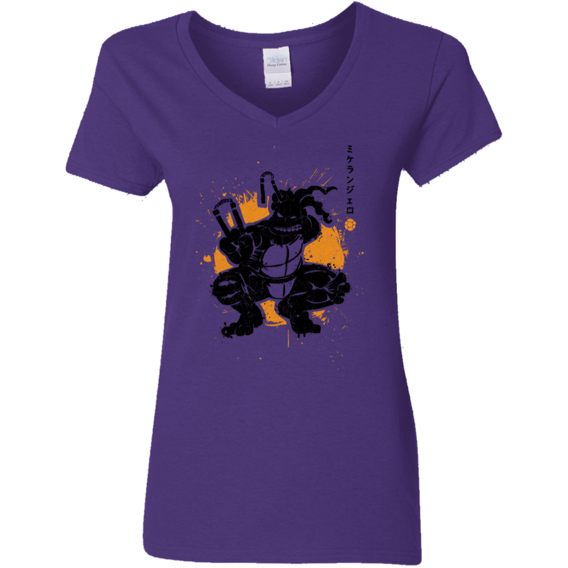 T-Shirts Purple / S TMNT - Nunchaku Warrior Women's V-Neck T-Shirt