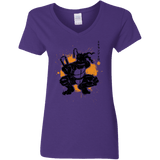 T-Shirts Purple / S TMNT - Nunchaku Warrior Women's V-Neck T-Shirt