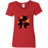 T-Shirts Red / S TMNT - Nunchaku Warrior Women's V-Neck T-Shirt