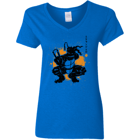 T-Shirts Royal / S TMNT - Nunchaku Warrior Women's V-Neck T-Shirt