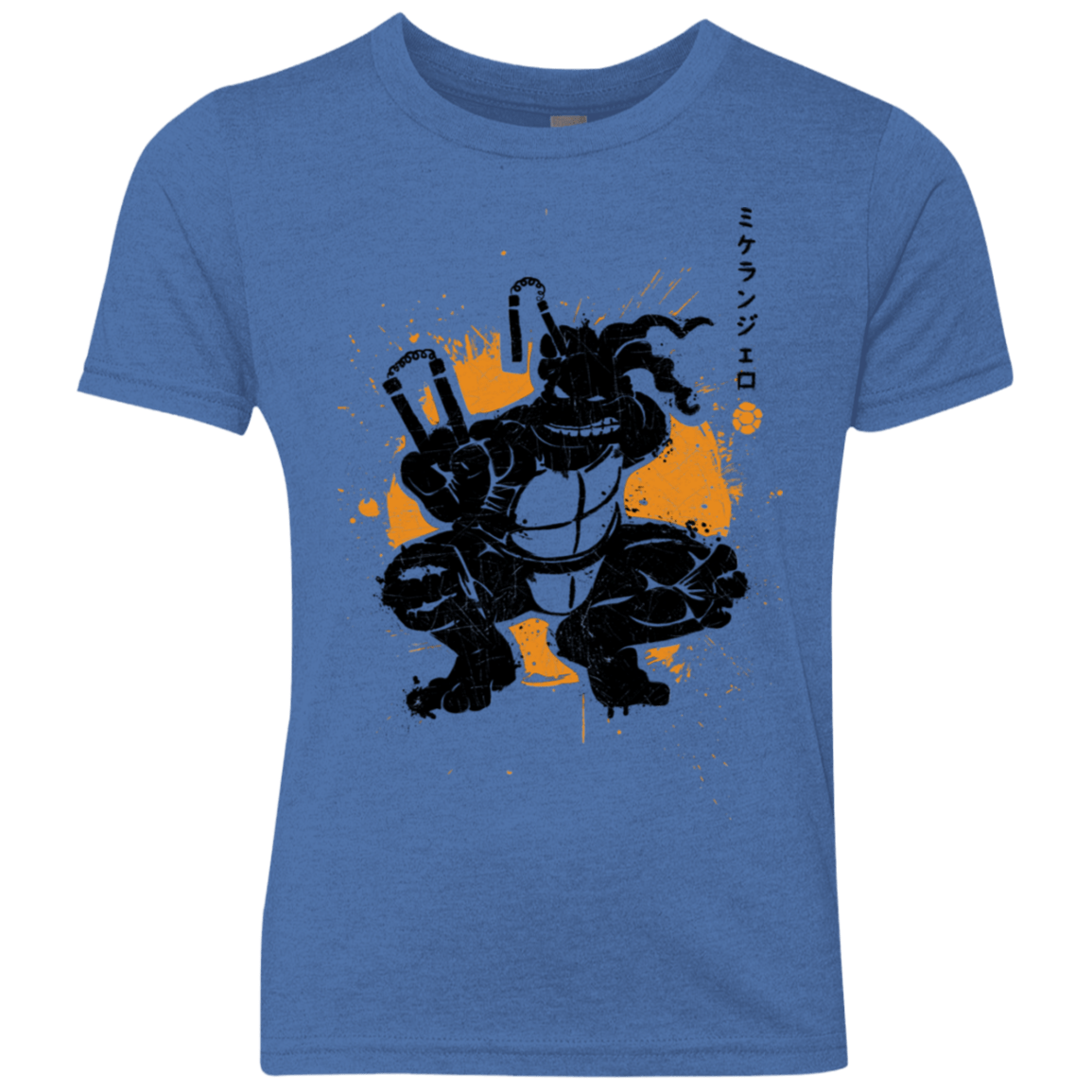 T-Shirts Vintage Royal / YXS TMNT - Nunchaku Warrior Youth Triblend T-Shirt