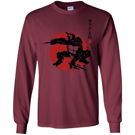 T-Shirts Maroon / S TMNT - Sai Warrior Men's Long Sleeve T-Shirt