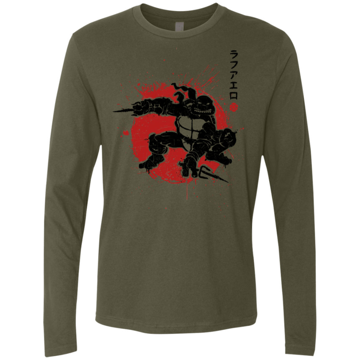 T-Shirts Military Green / S TMNT - Sai Warrior Men's Premium Long Sleeve