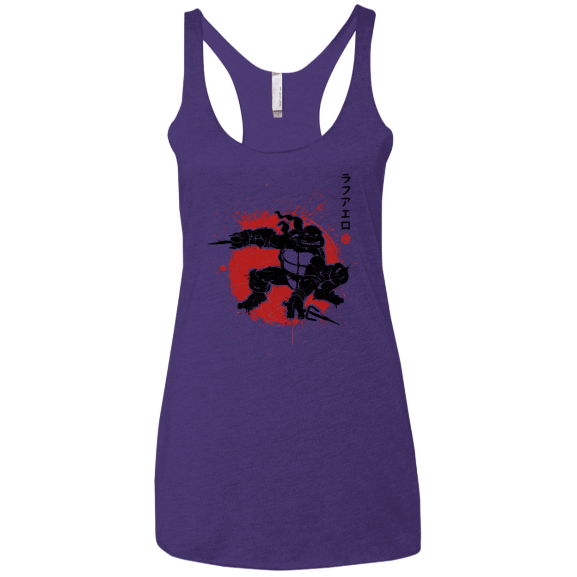 T-Shirts Purple Rush / X-Small TMNT - Sai Warrior Women's Triblend Racerback Tank